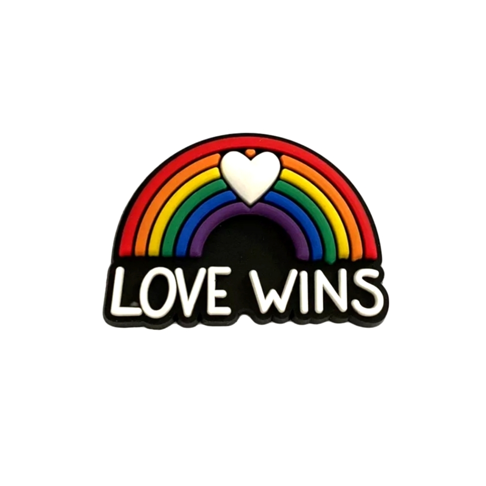Love Wins Jibbitz | Rainbow Shoe Charm | Pride Charm | Bracelet Charm